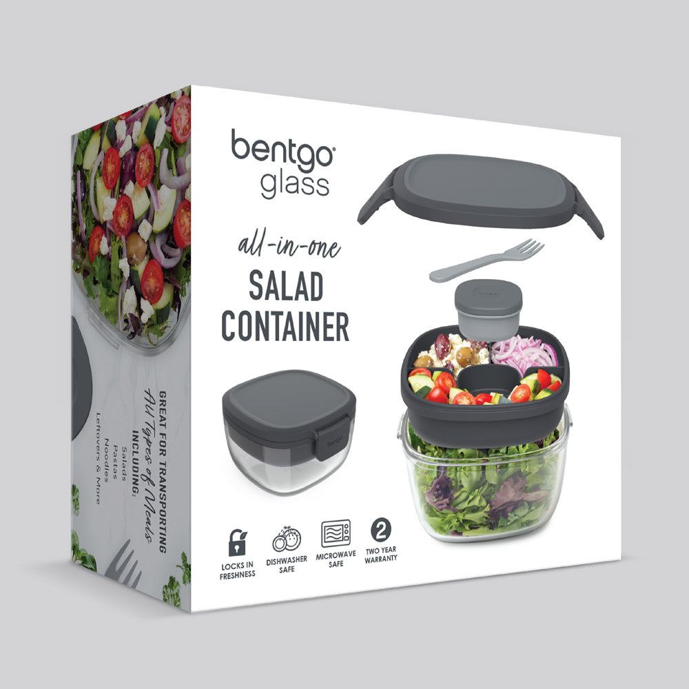 Bentgo® Glass Salad Container - Dark Gray | Packaging