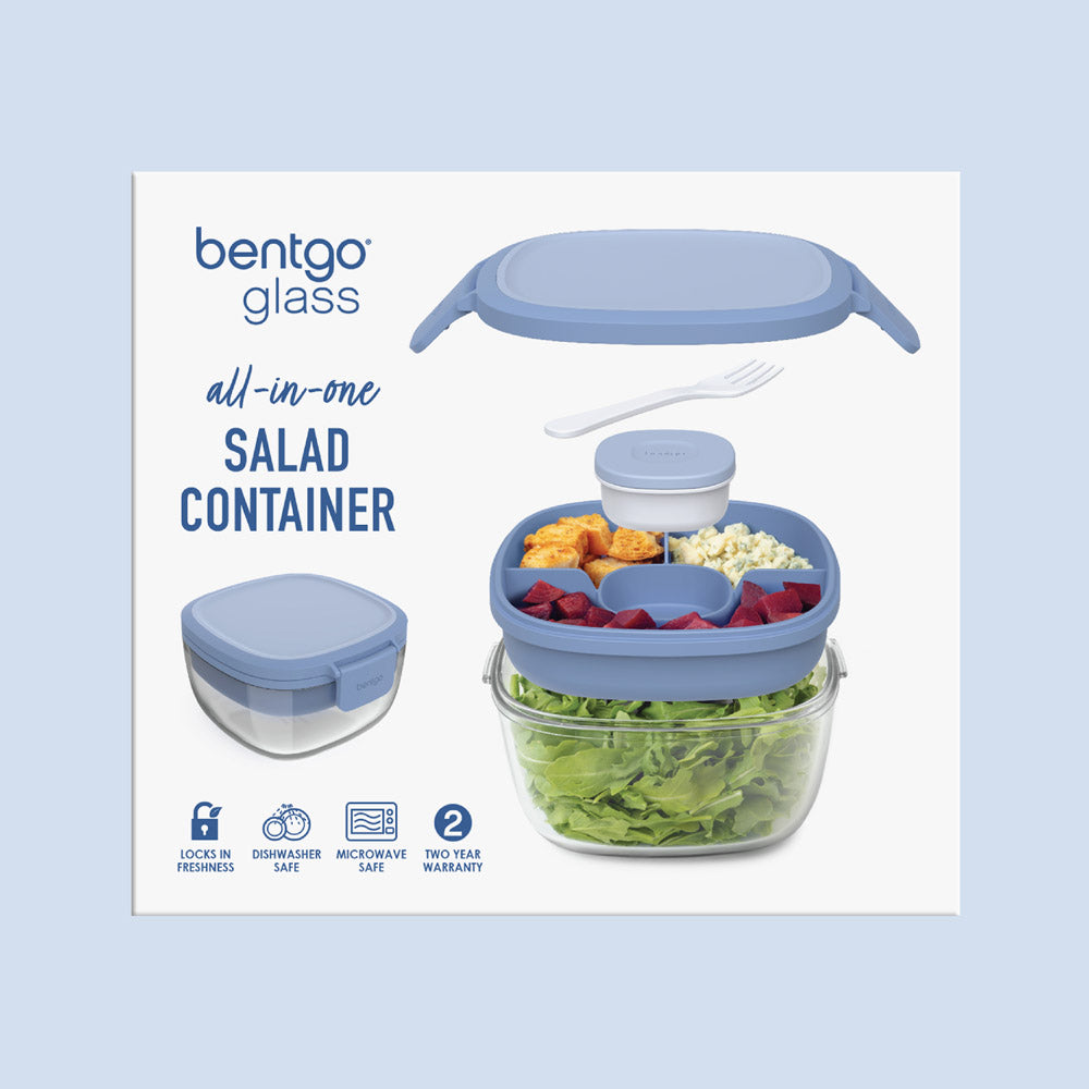 Bentgo® Glass Salad Container - Light Blue | Packaging