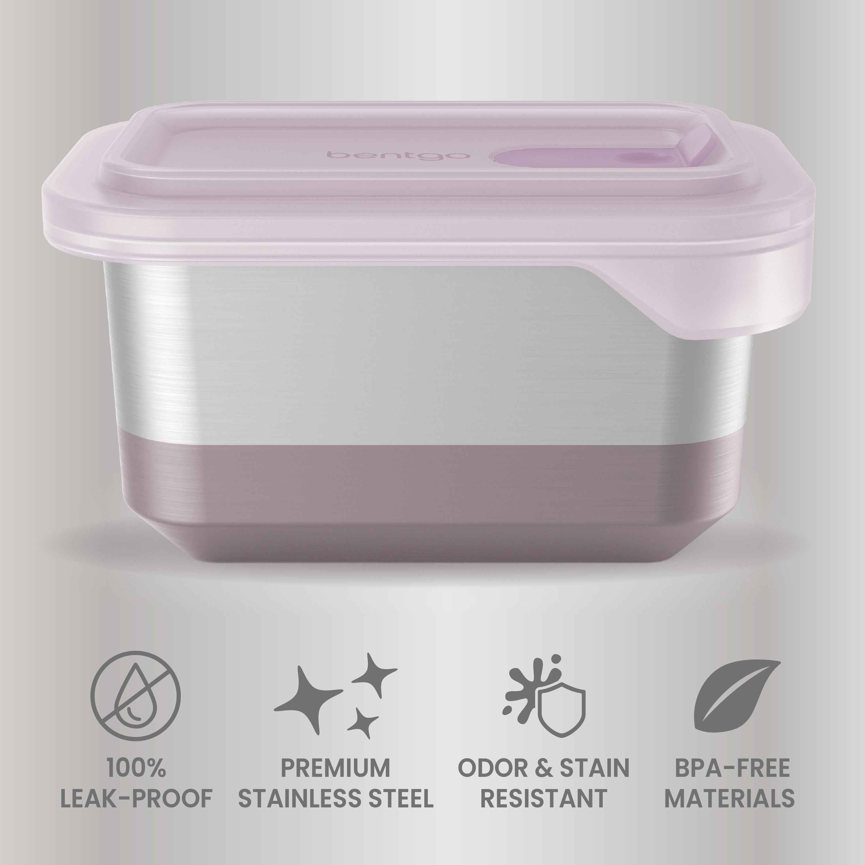 Bentgo® MicroSteel Heat & Eat Container - Lunch Size 3 Cups - Dusk | 100% Leak-Proof, Premium Stainless Steel, Odor & Stain Resistant & Made With BPA-Free Materials