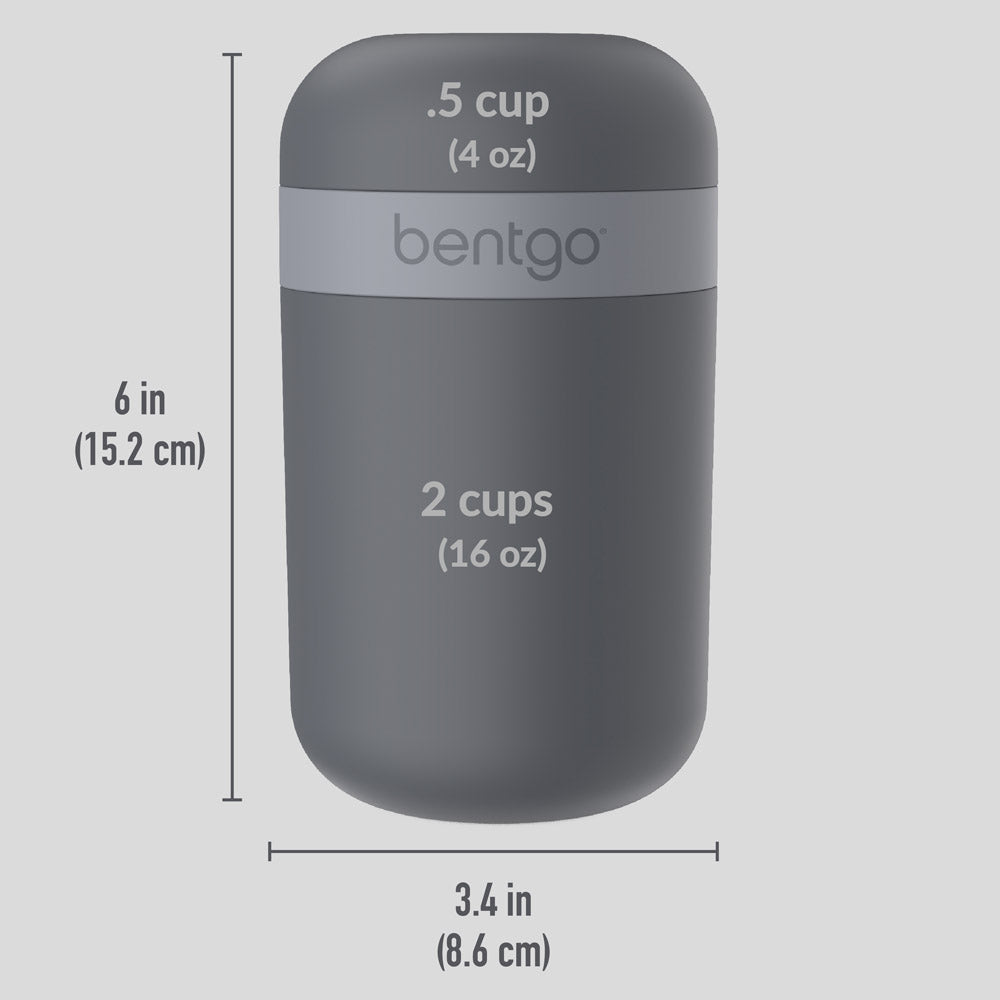 Bentgo® Modern Lunch Box & Snack Cup | Dark Gray