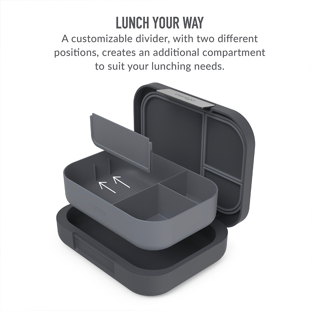 Bentgo Modern Lunch Box & Snack Cup | Bento Lunch Box Bundle Dark Gray