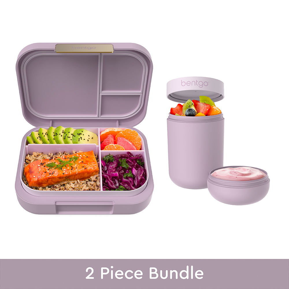 Bentgo® Modern Bento-Style Lunch Box Set With Reusable Snack Cup (Orchid)
