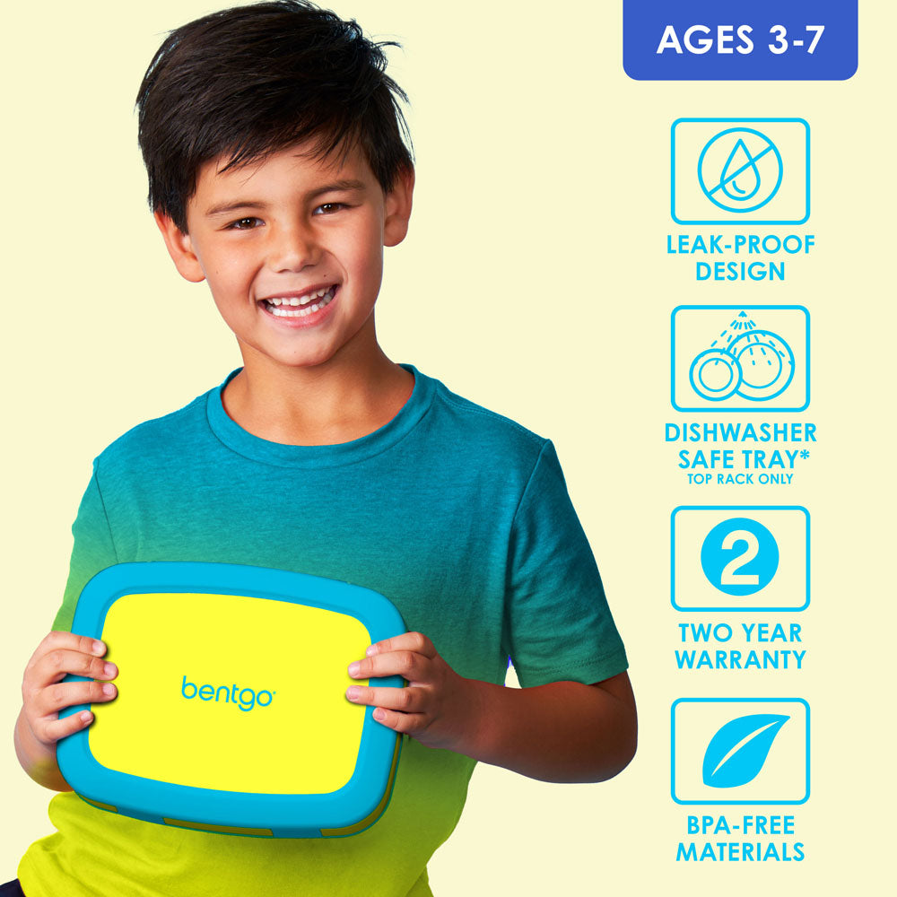 Bentgo® Kids Lunch Box - Citrus Yellow | Leak-Proof Lunch Box Design Made With BPA-Free Materials