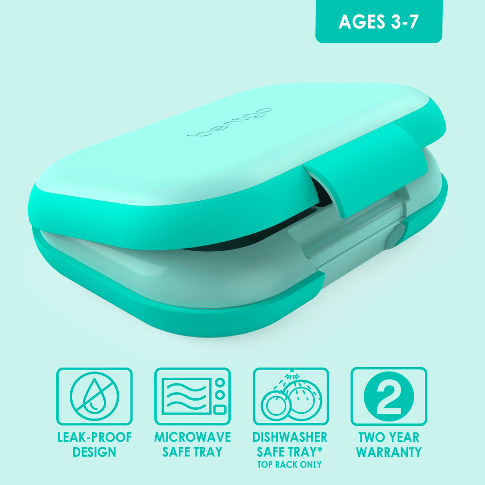 Bentgo® Kids Chill Lunch Box - Aqua | Leak-Proof Lunch Box Design Made With BPA-Free Materials