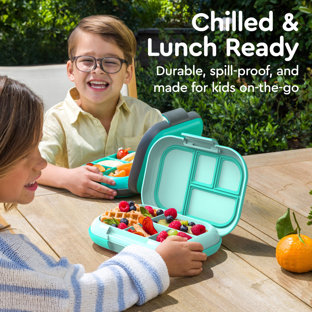 Bentgo® Kids Chill Lunch Box  - Aqua | Chilled & Lunch Ready - Durable, Spill-Proof, And Made For Kids On-The-Go