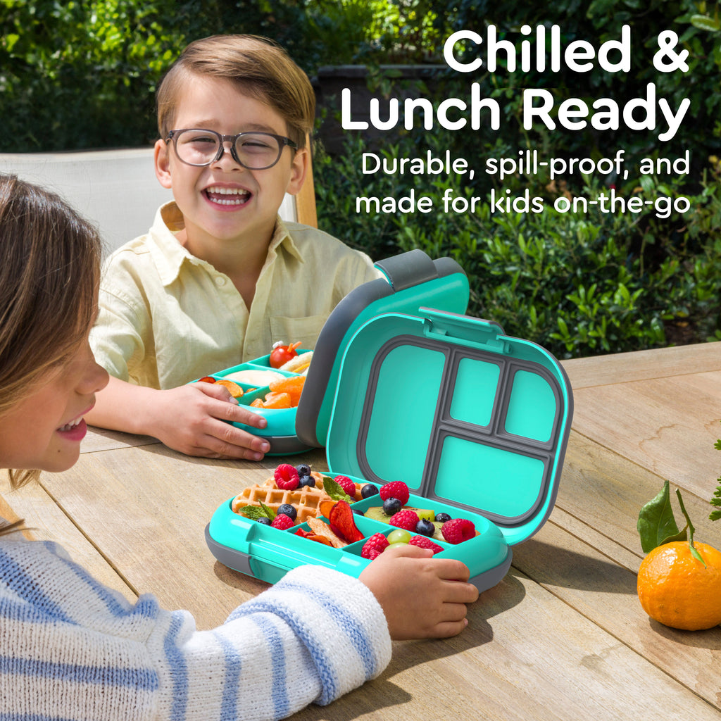 Bentgo® Kids Chill Lunch Box  - Electric Aqua | Chilled & Lunch Ready - Durable, Spill-Proof, And Made For Kids On-The-Go
