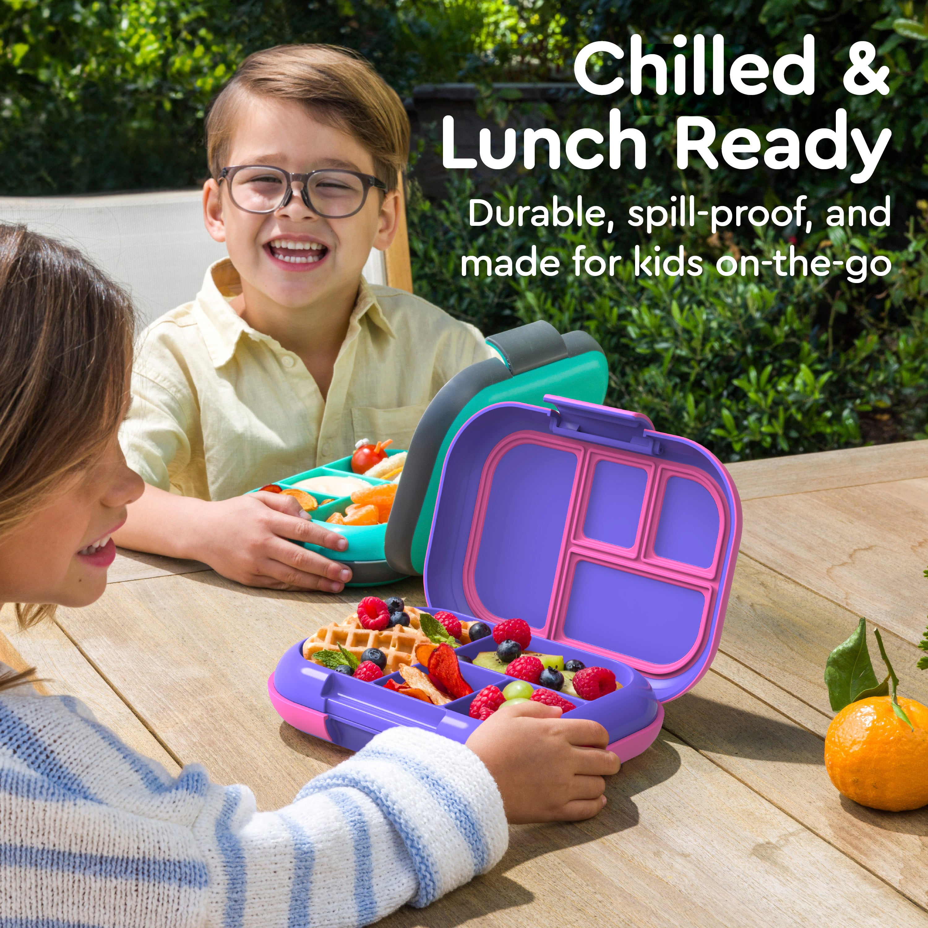 Bentgo® Chill Kids Lunch Box  - Electric Violet | Chilled & Lunch Ready - Durable, Spill-Proof, And Made For Kids On-The-Go
