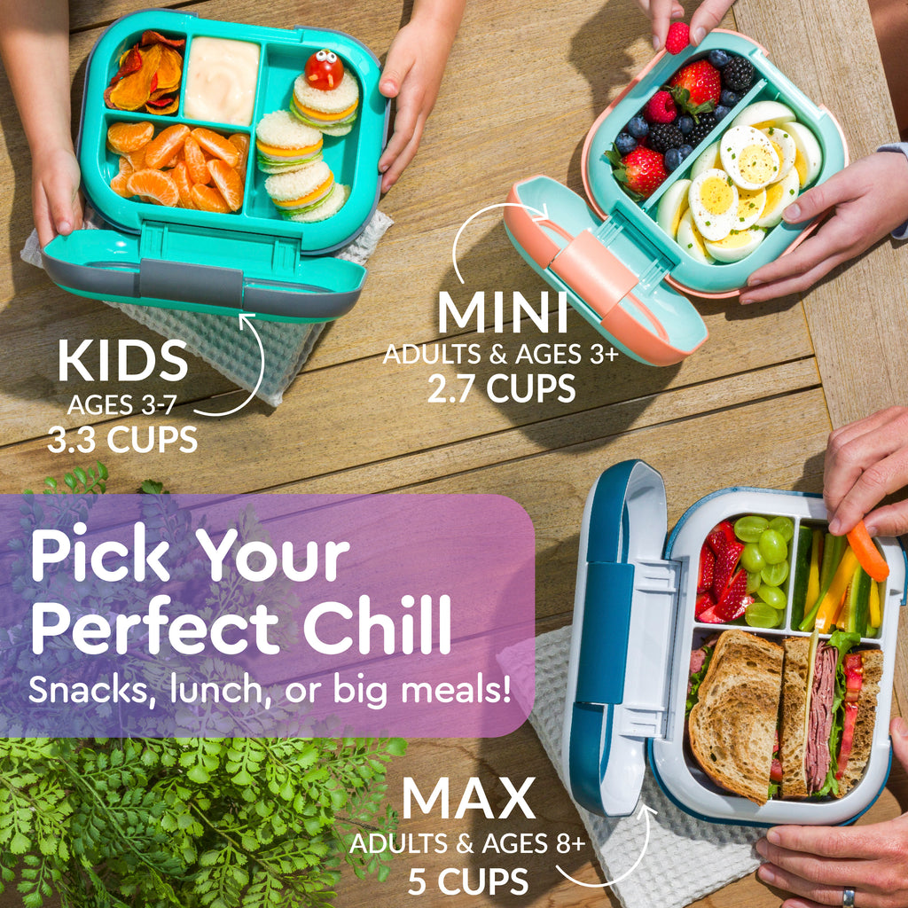 Bentgo® Kids Chill Lunch Box  - Electric Violet | Pick Your Perfect Chill - Snacks, Lunch, Or Big Meals
