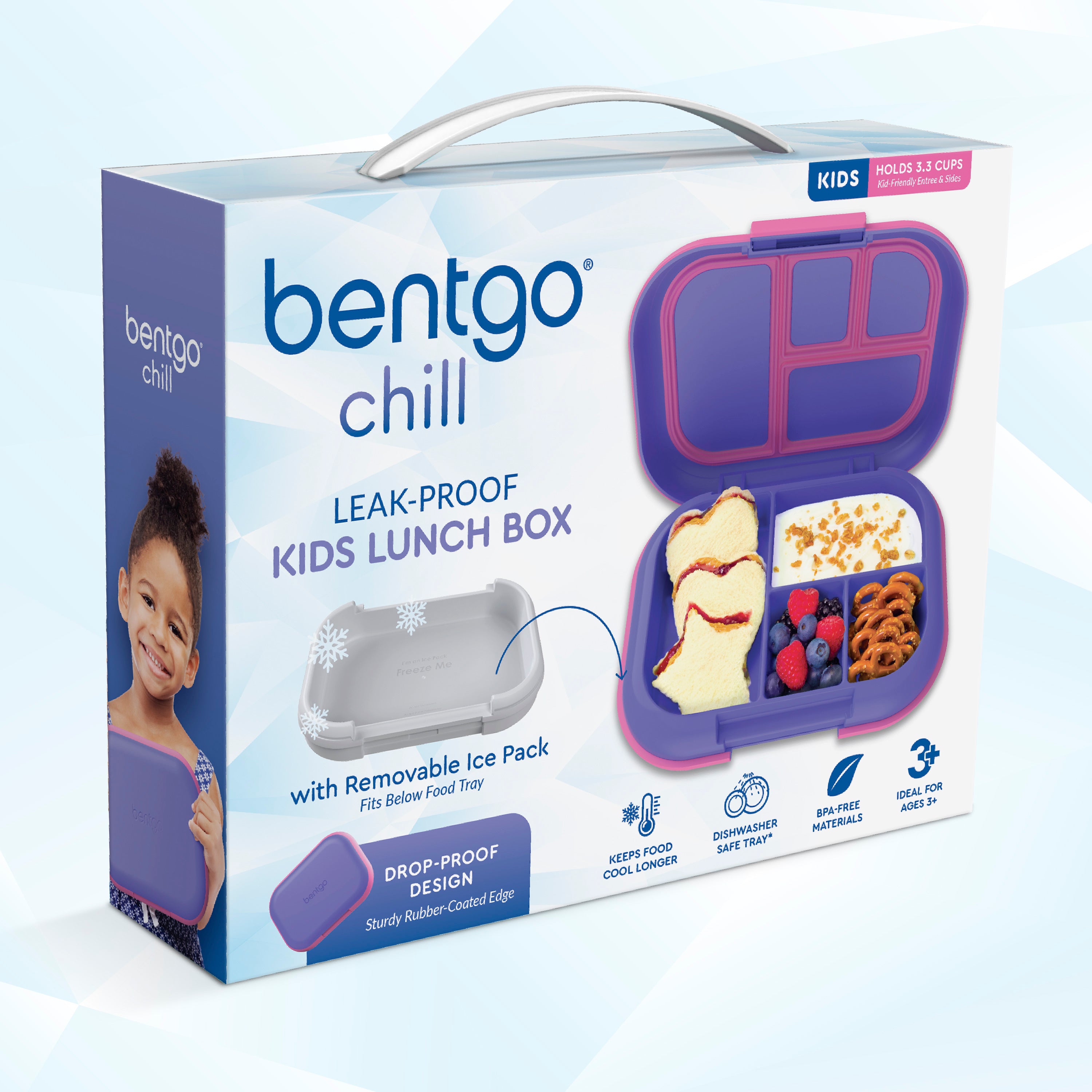 Bentgo® Chill Kids Lunch Box - Electric Violet | Packaging