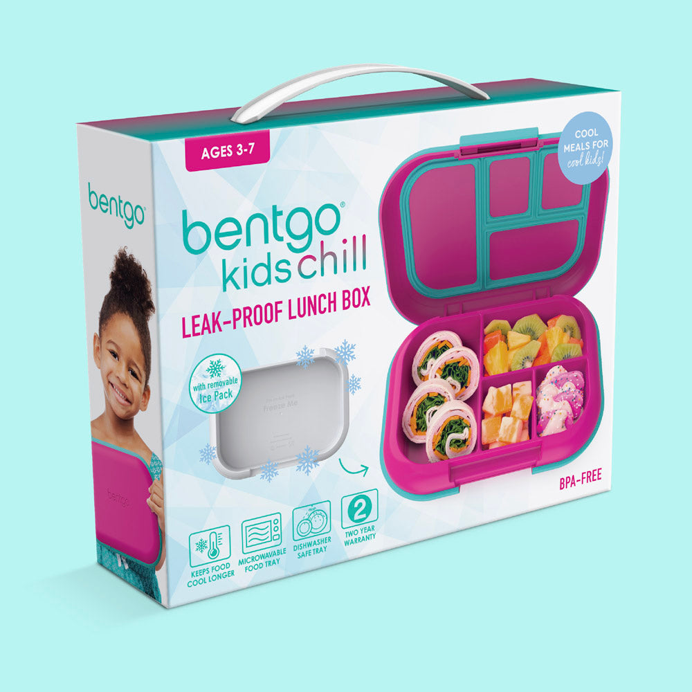 Bentgo® Kids Chill Lunch Box - Fuchsia/Teal | Packaging