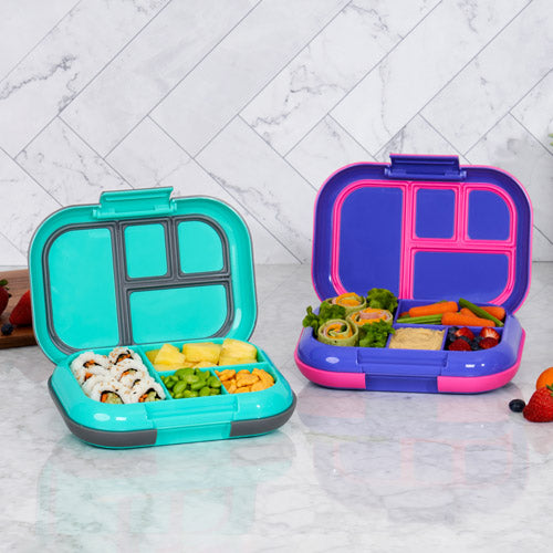  Bentgo® Kids Chill Lunch Box - Confetti Designed Leak-Proof  Bento & Removable Ice Pack 4 Compartments, Microwave Dishwasher Safe,  Patented, 2-Year Warranty (Confetti Edition Truly Teal): Home & Kitchen