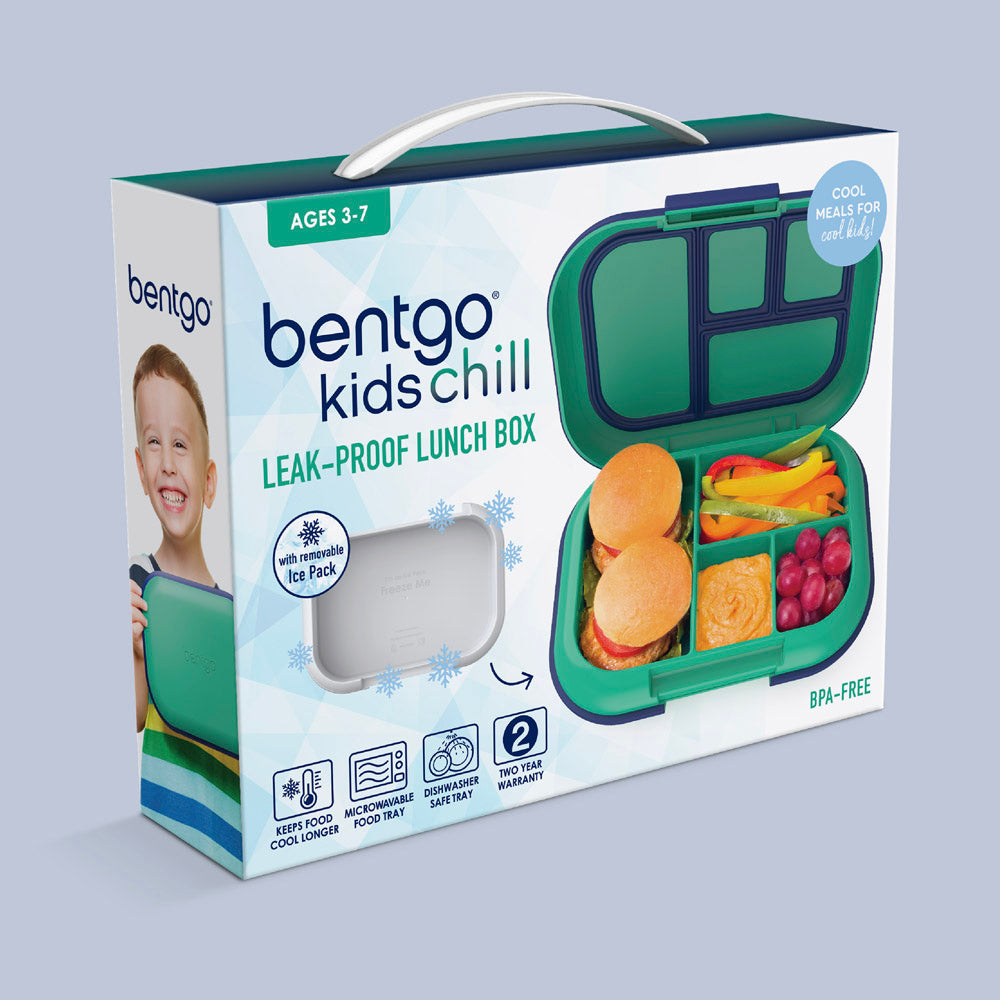 Bentgo® Kids Chill Lunch Box - Green/Navy | Packaging
