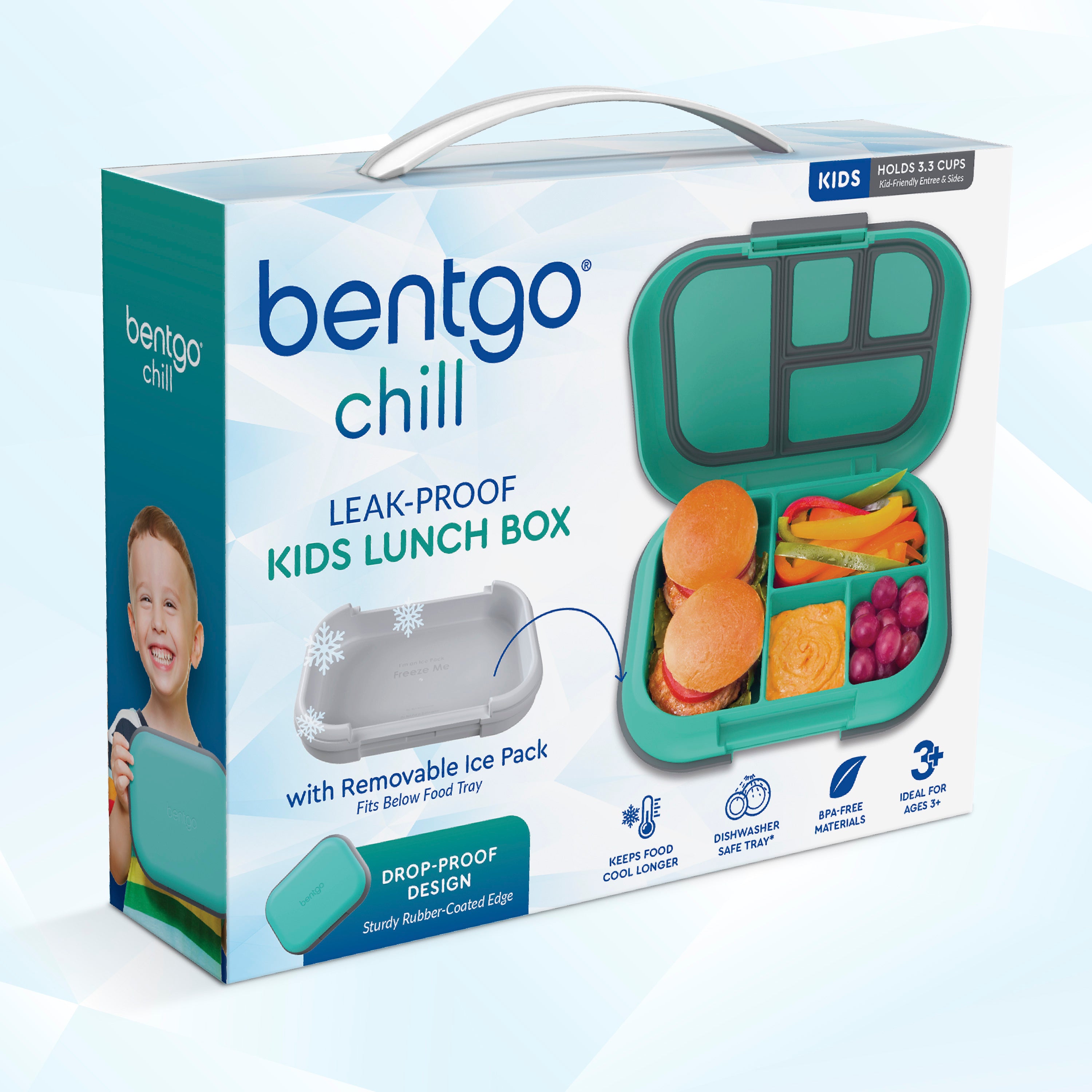 Bentgo® Chill Kids Lunch Box  - Green/Navy | Packaging