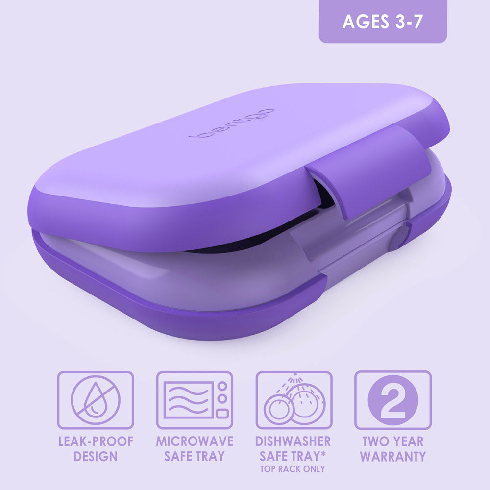 Bentgo® Kids Chill Lunch Box - Purple | Leak-Proof Lunch Box Design Made With BPA-Free Materials
