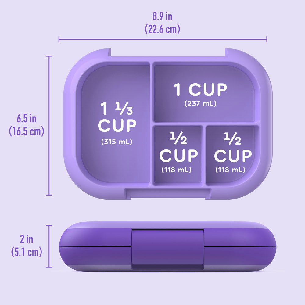 Bentgo® Kids Chill Lunch Box - Purple | Dimensions