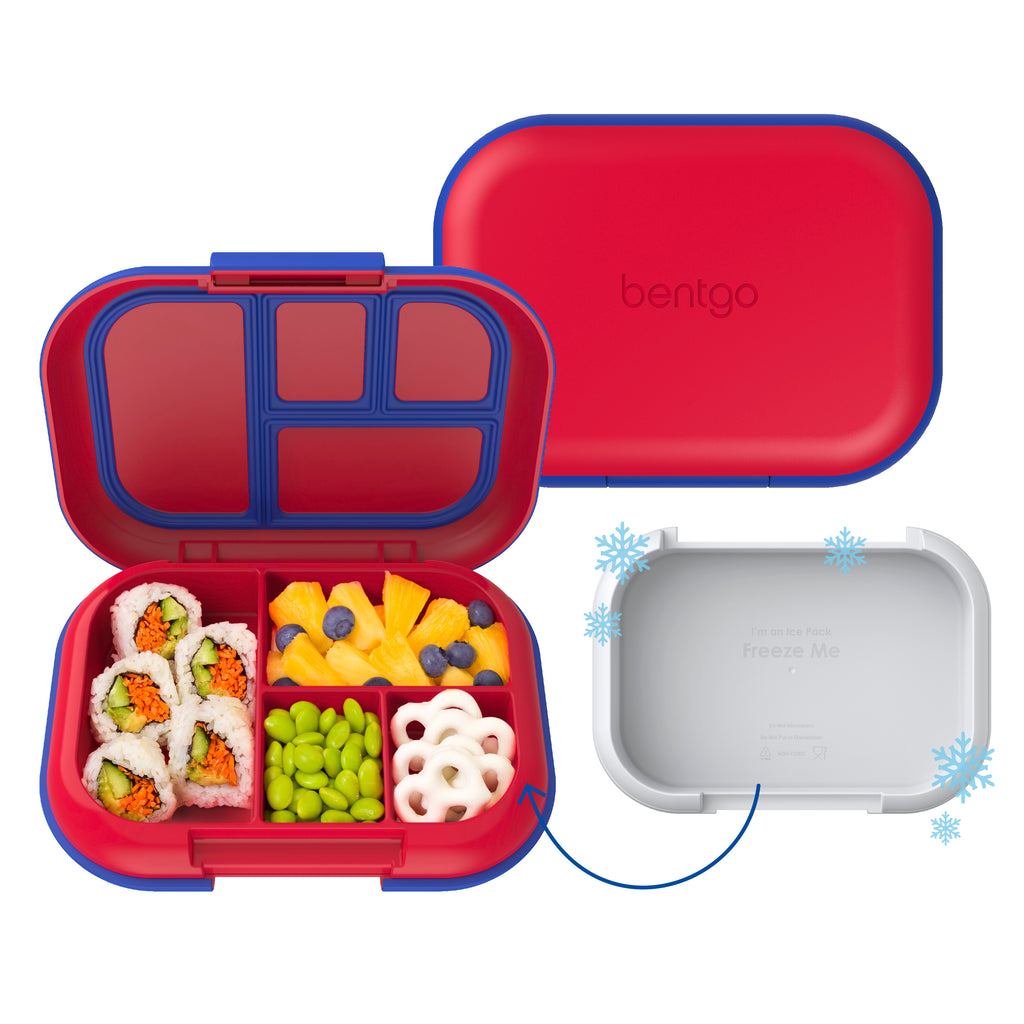 Bentgo Kids Chill Lunch & Snack Box - Red/Royal | Lunch Box