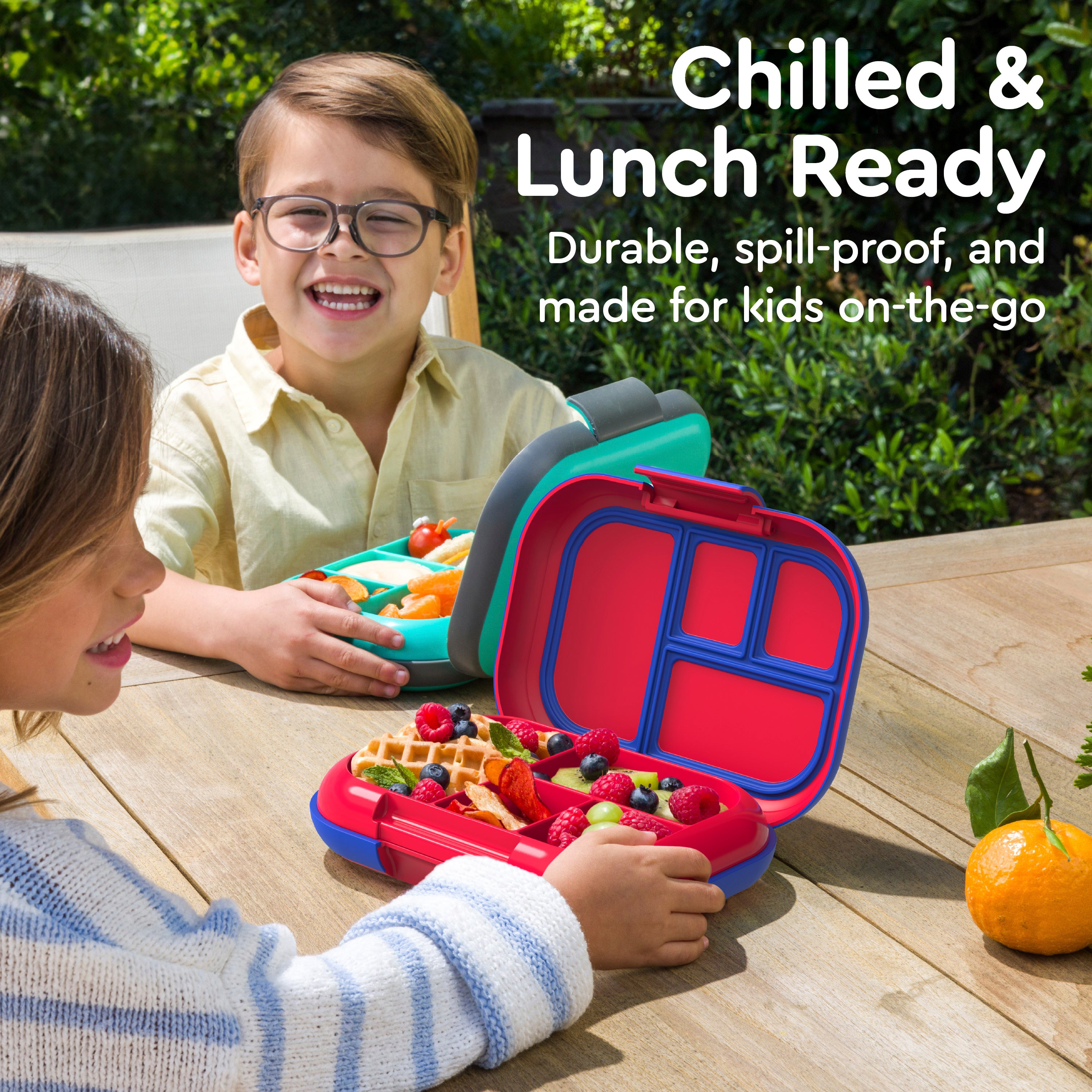 Bentgo® Chill Kids Lunch Box  - Red/Royal | Chilled & Lunch Ready - Durable, Spill-Proof, And Made For Kids On-The-Go