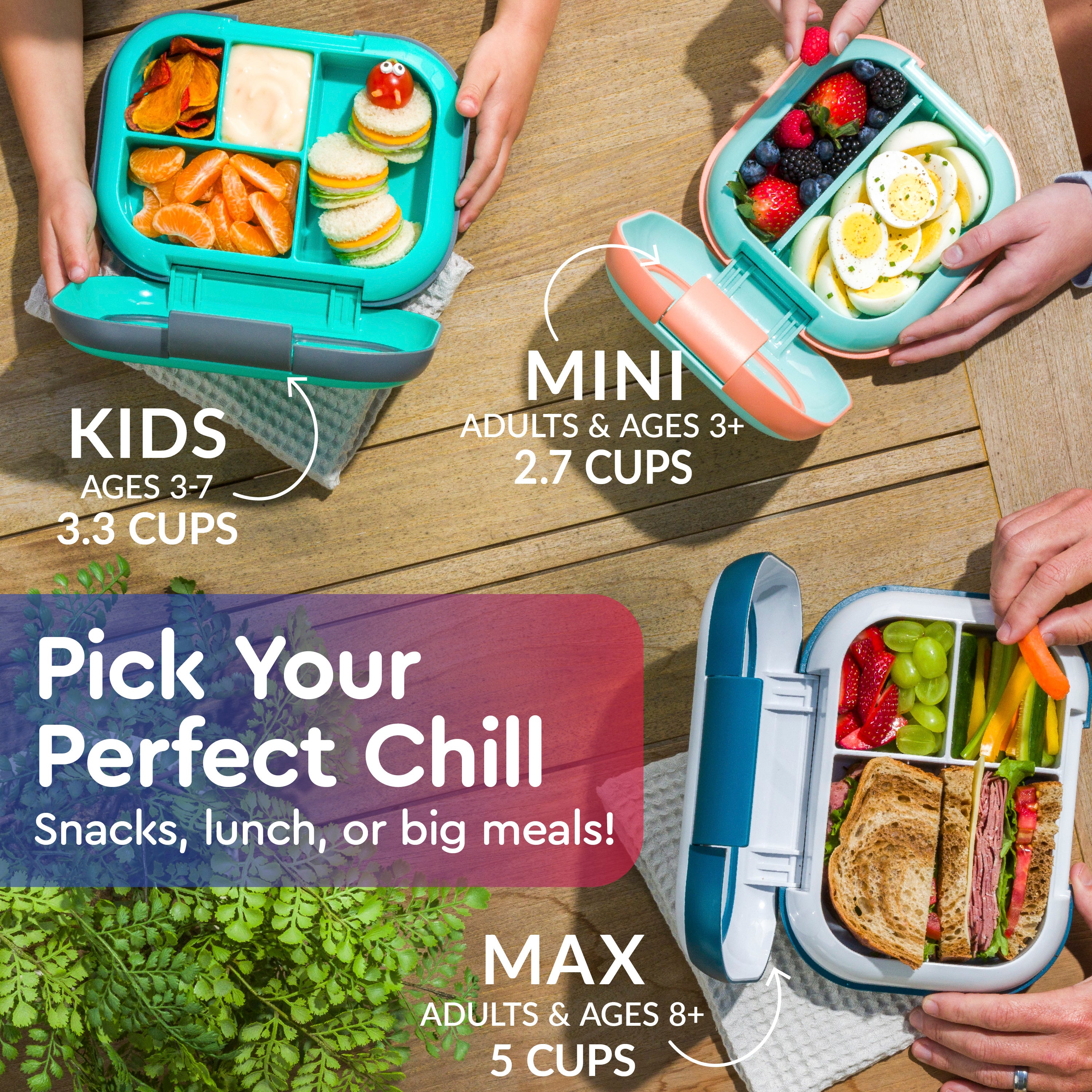 Bentgo® Chill Kids Lunch Box   - Red/Royal | Pick Your Perfect Chill - Snacks, Lunch, Or Big Meals