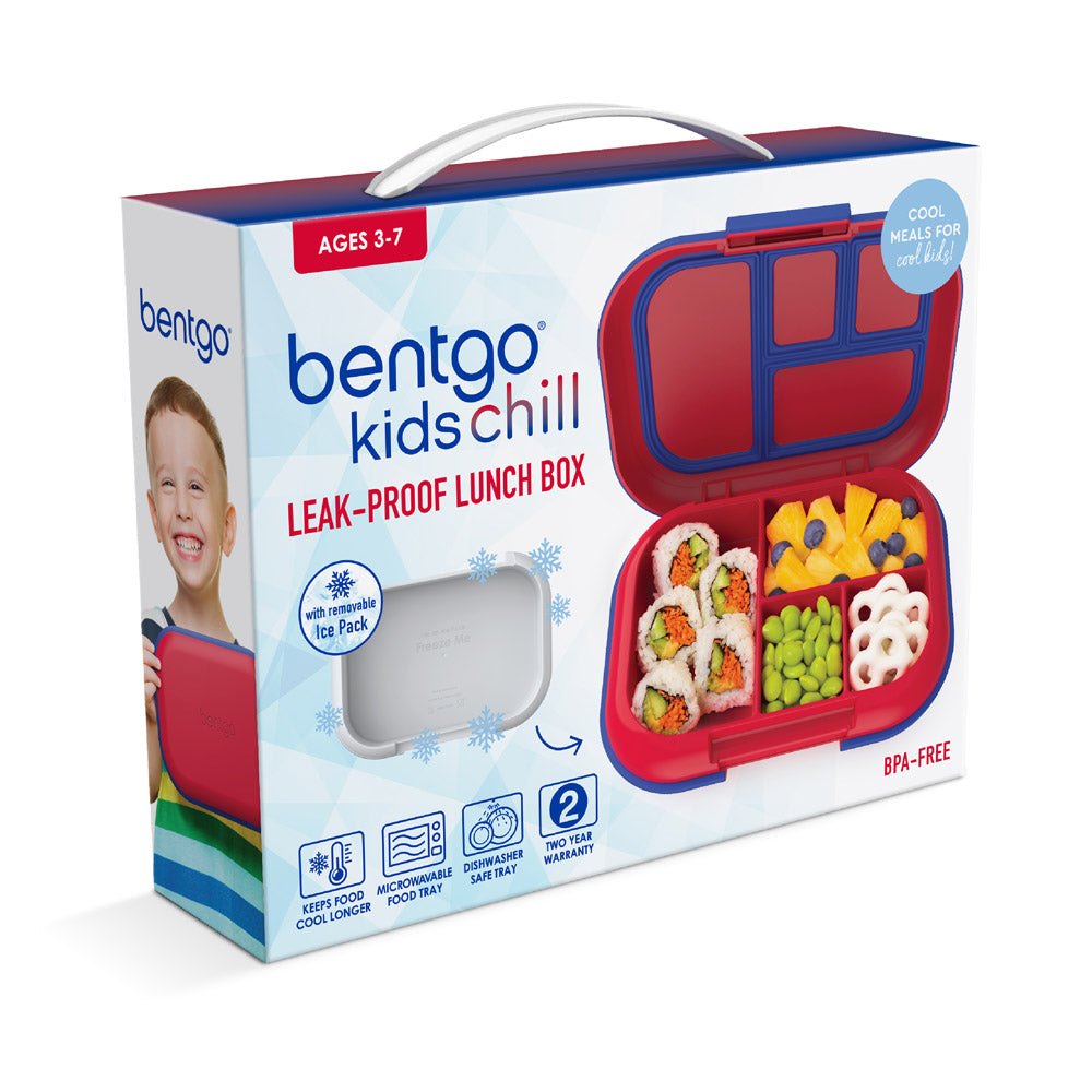 Bentgo Kids Leak-Proof Snack Container ,Red/Royal