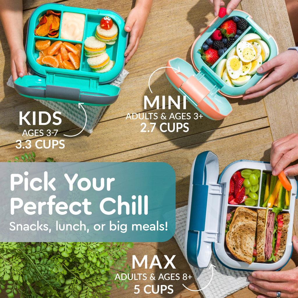 Bentgo® Kids Chill Lunch Box  - Truly Teal Speckle | Pick Your Perfect Chill - Snacks, Lunch, Or Big Meals