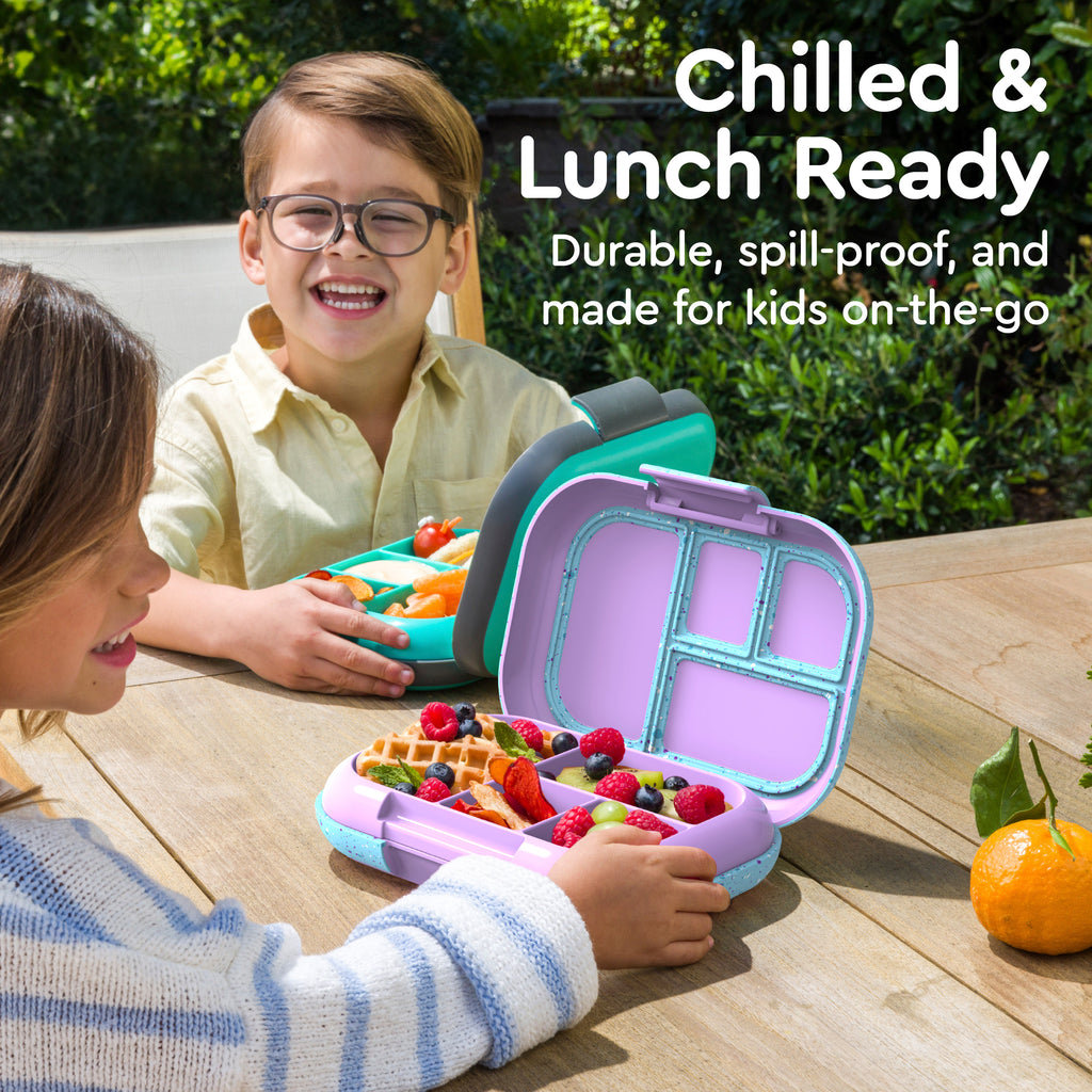 Bentgo® Kids Chill Lunch Box  - Vivid Orchid Speckle | Chilled & Lunch Ready - Durable, Spill-Proof, And Made For Kids On-The-Go
