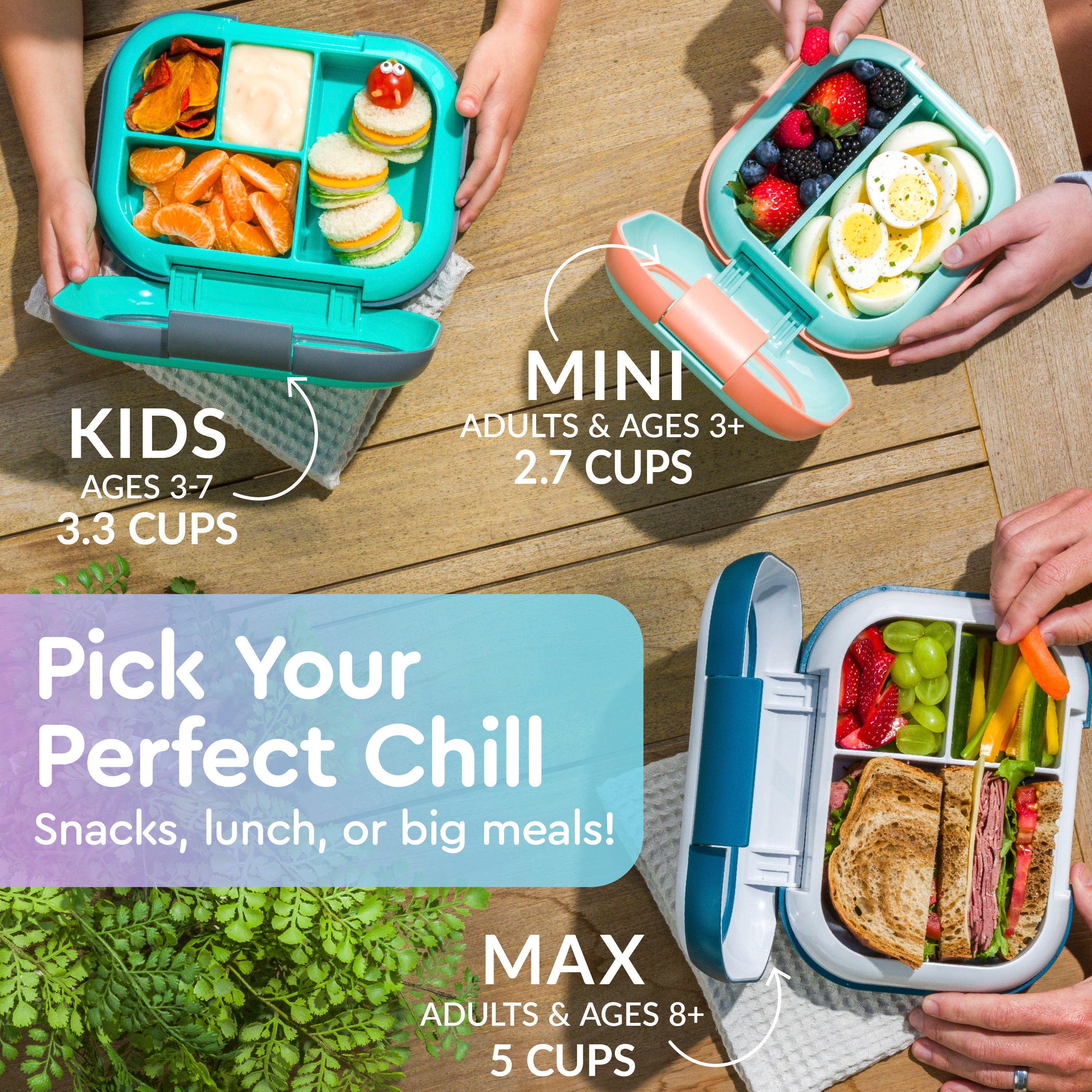 Bentgo® Chill Kids Lunch Box - Vivid Orchid Speckle | Pick Your Perfect Chill - Snacks, Lunch, Or Big Meals