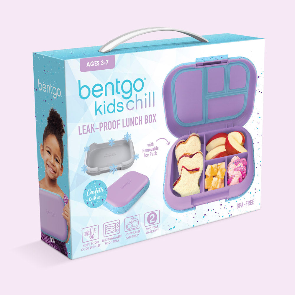 Bentgo® Kids Chill Lunch Box - Vivid Orchid Speckle | Packaging