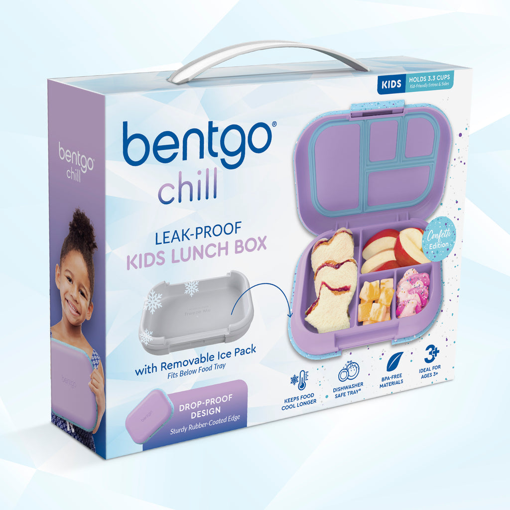 Bentgo® Kids Chill Lunch Box  - Vivid Orchid Speckle | Packaging