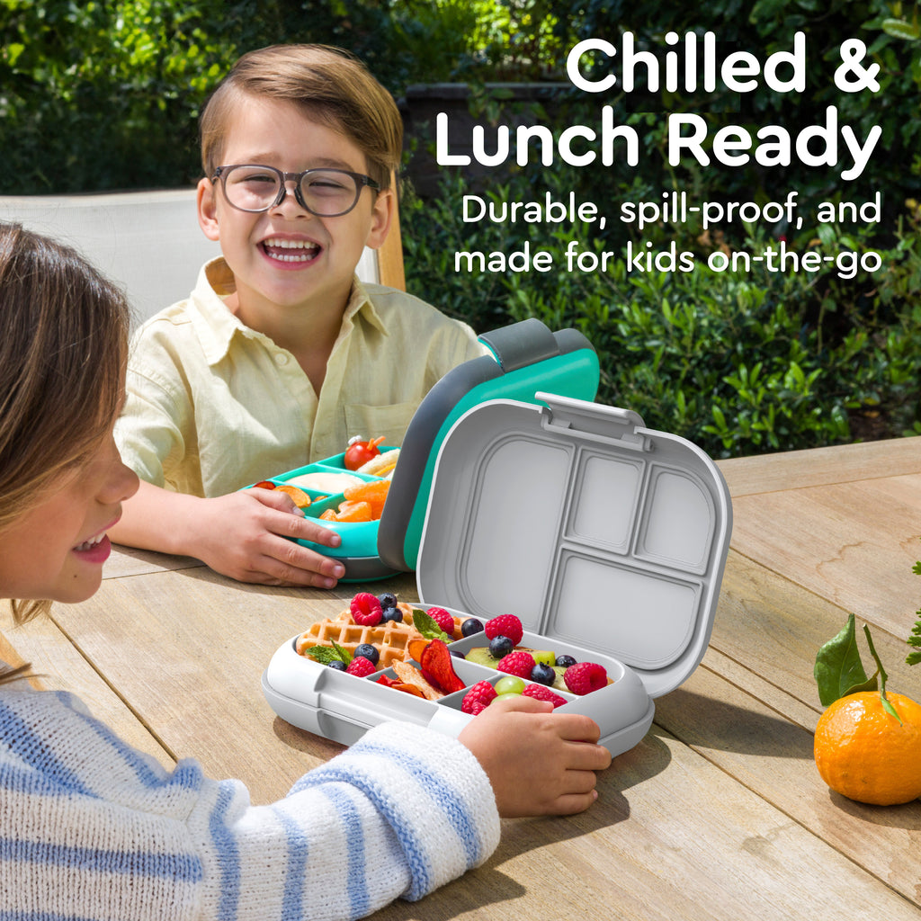 Bentgo® Kids Chill Lunch Box  - Gray | Chilled & Lunch Ready - Durable, Spill-Proof, And Made For Kids On-The-Go