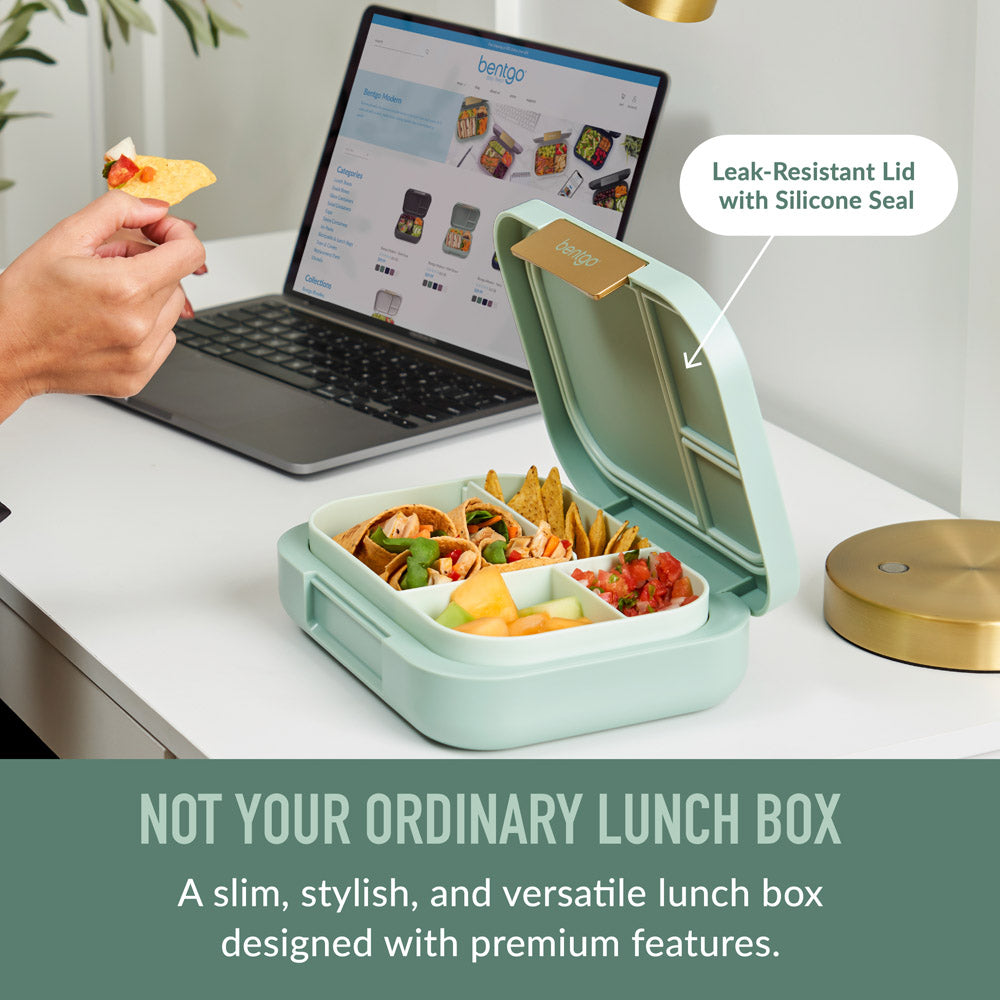 Bentgo® Modern Lunch Box comes with a Leak-Resistant Lid with Silicone Seal