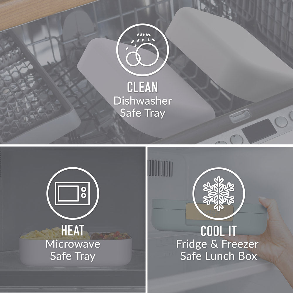 Bentgo® Modern Lunch Box - Dark Gray | Clean, Heat, Cool It