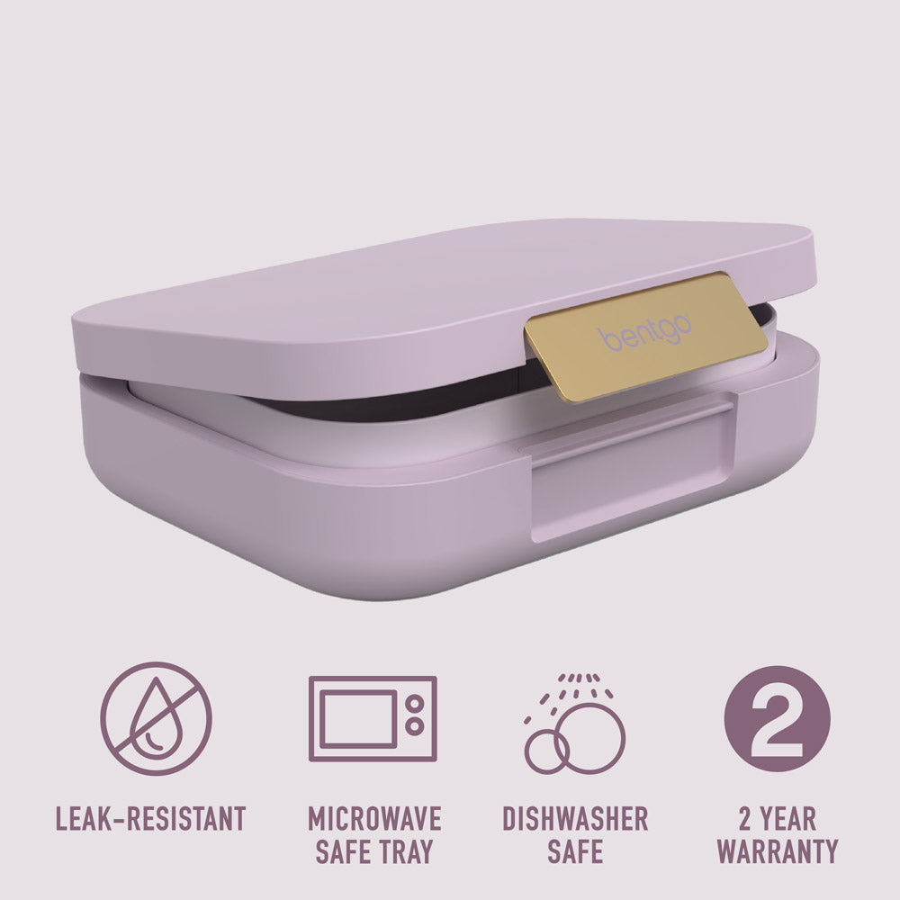 Bentgo® Modern Lunch Box - Orchid. Leak-Resistant, Microwafe-Safe Tray, Dishwasher Safe, 2 Year Warranty