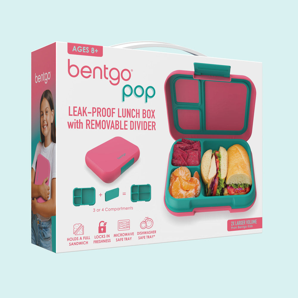 Bentgo® Pop Lunch Box - Bright Coral/Teal | Packaging