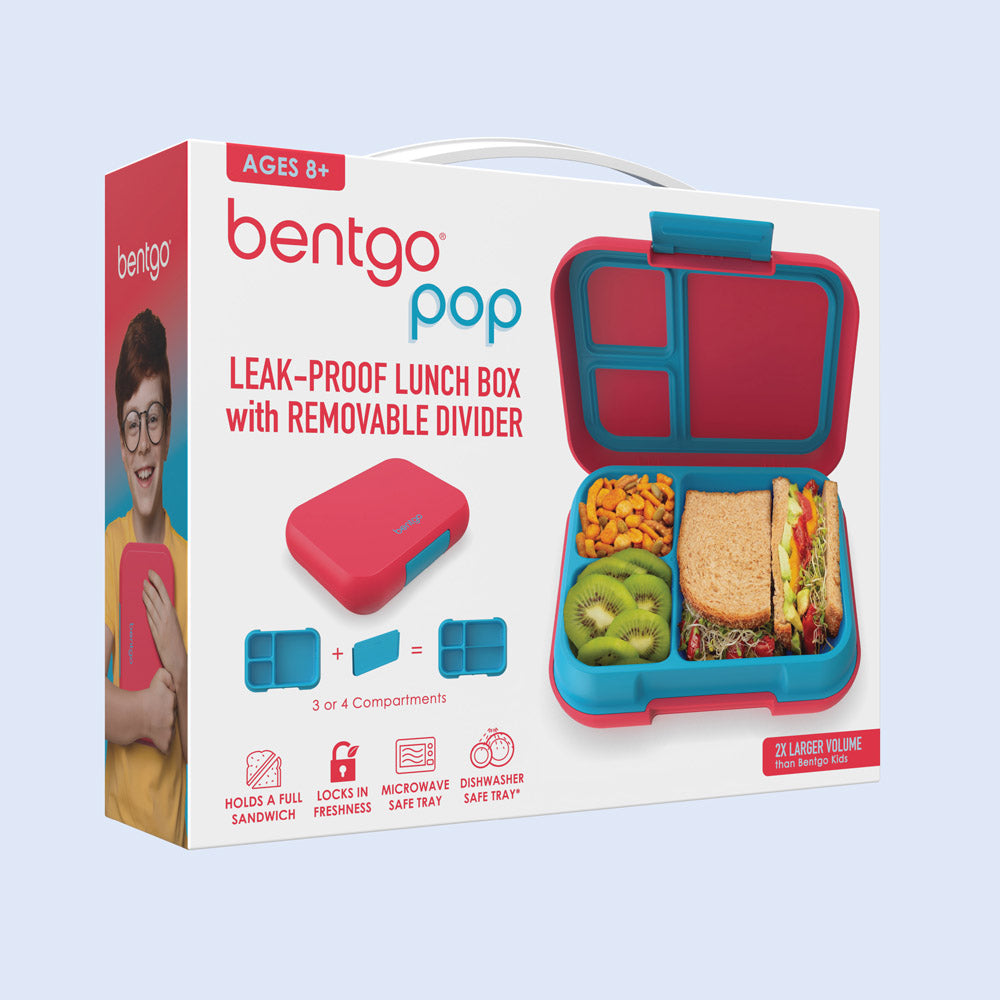 Bentgo® Pop Lunch Box - Flame Red/Turquoise | Packaging
