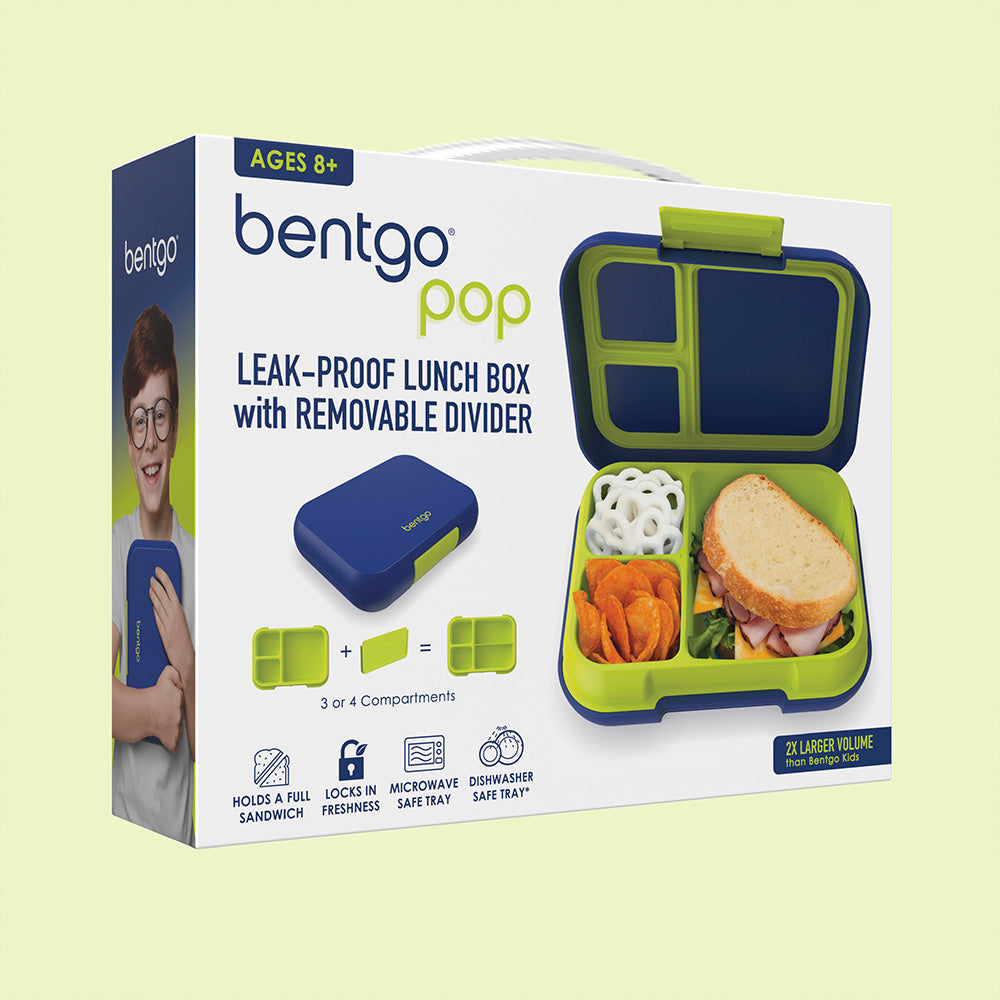 Bentgo Pop Lunch Box - Navy Blue/Chartreuse