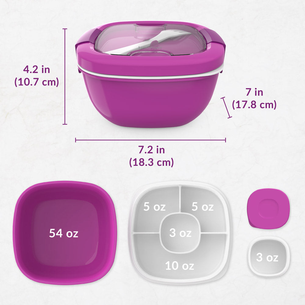 Bentgo All-in-one Stackable Bento Lunch Box Reusable Container Purple  Sealed