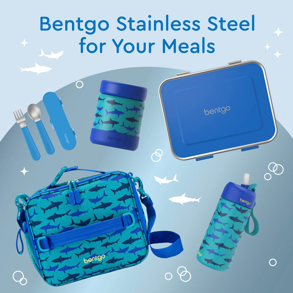 Bentgo® Kids Stainless Steel Lunch Box  - Blue | Bentgo Stainless Steel For Your Meals