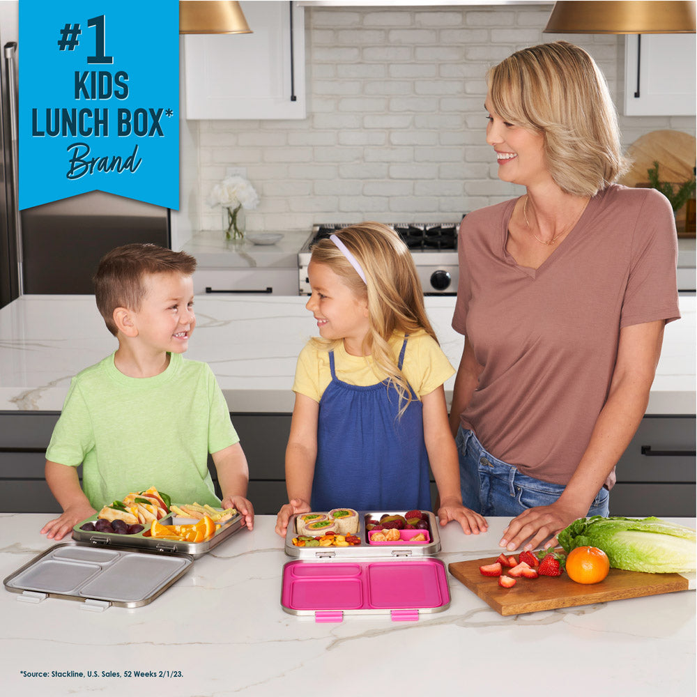 Bentgo Kids Stainless Steel Leak-Resistant Lunch Box - Silver