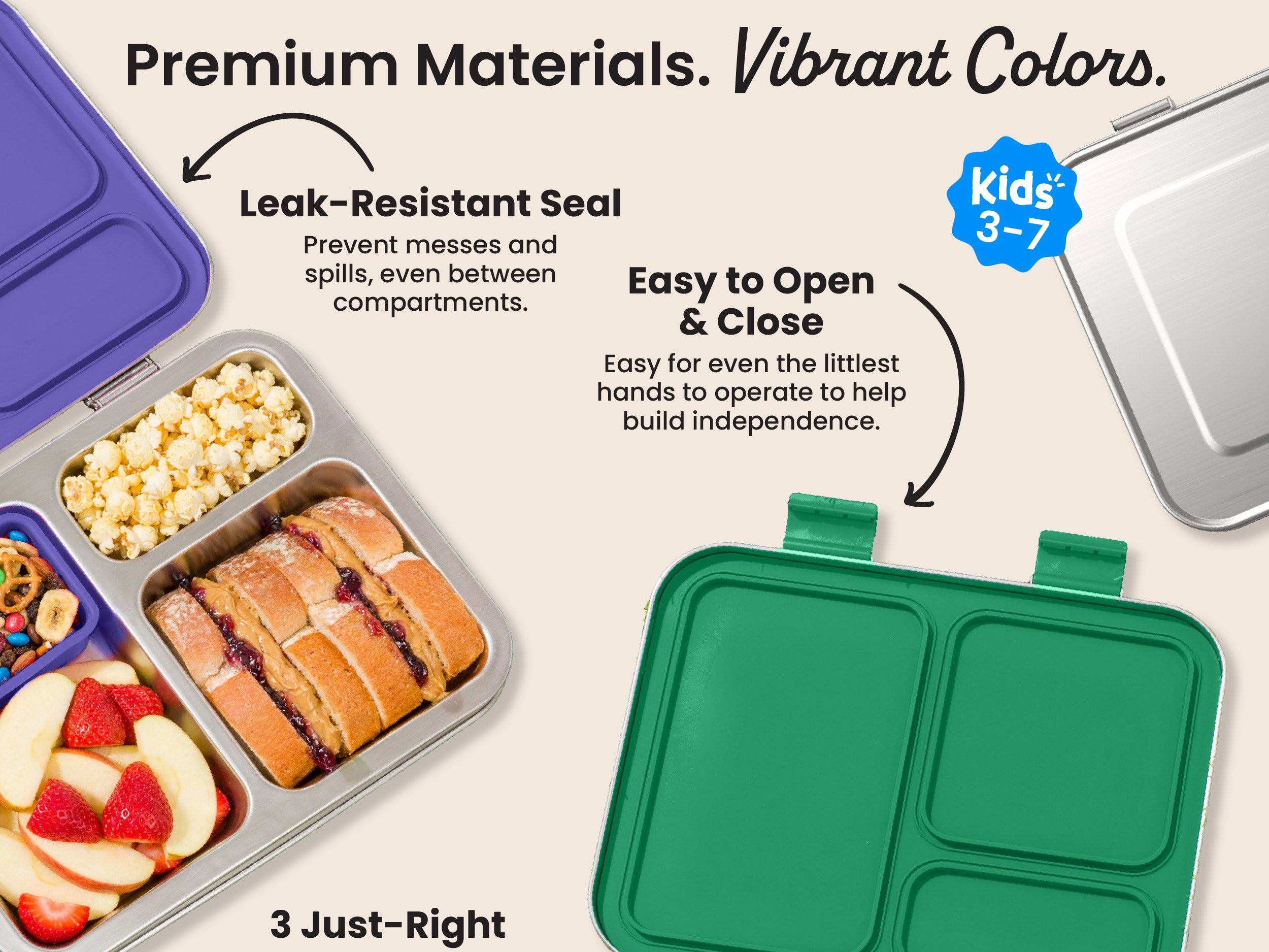 Bentgo® Kids Stainless Steel Lunch Box | Lunch Box For Kids