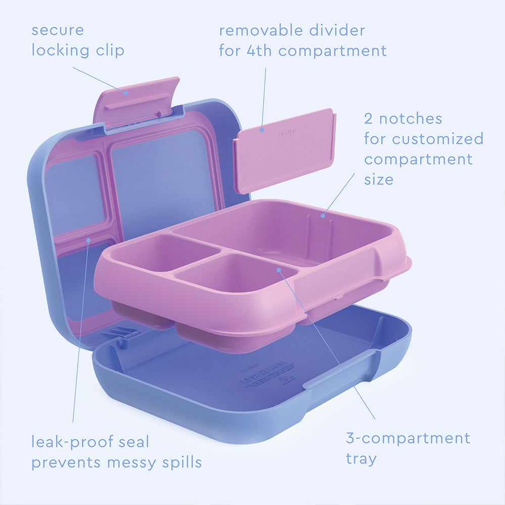 Bidobibo Bento Lunch Box , 2 Compartments, Leak-proof, Includes