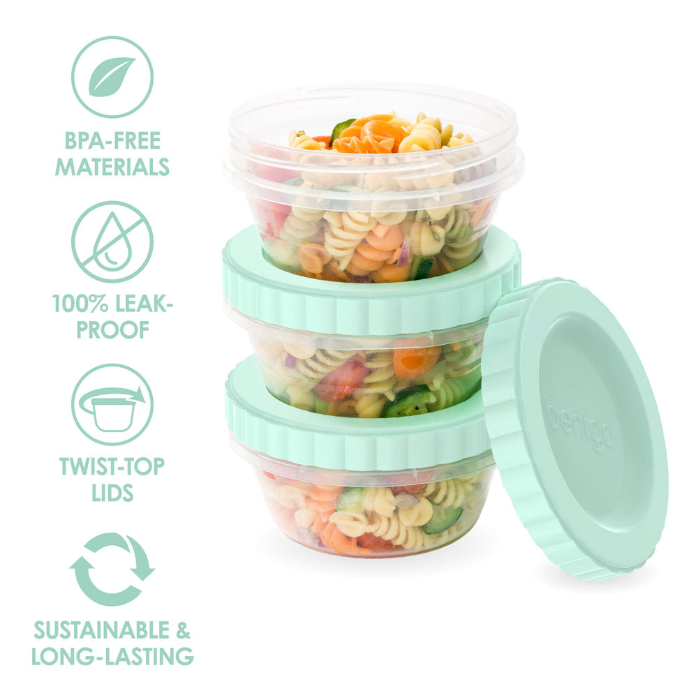 Bentgo® Prep Twist-Top Containers  - 8 Ounce - Honeydew | BPA-Free Materials, 100% Leakproof, Twist-Top Lids, And Sustainable & Long-Lasting