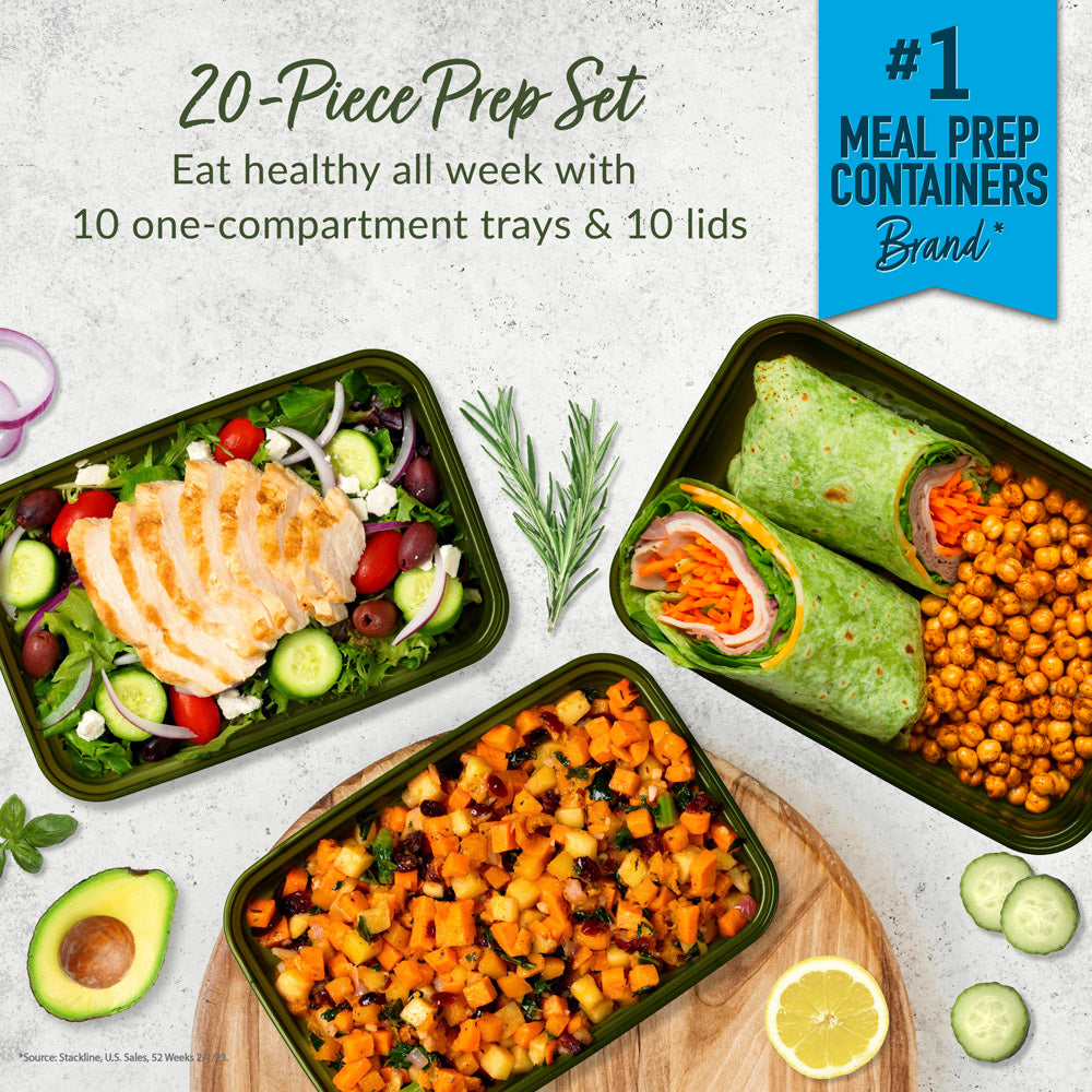 Bentgo Prep 1-Compartment Meal-Prep Containers with Custom-Fit Lids - –  JandWShippingGroup