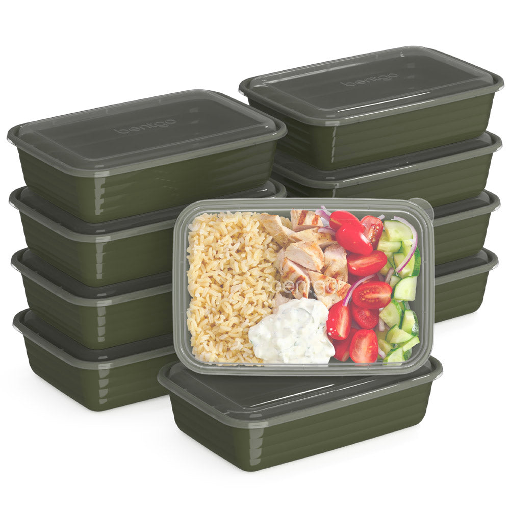 BENTGO MEAL PREP CONTAINERS 3-COMPARTMENT 20 PC. SET BGPRP3-NB