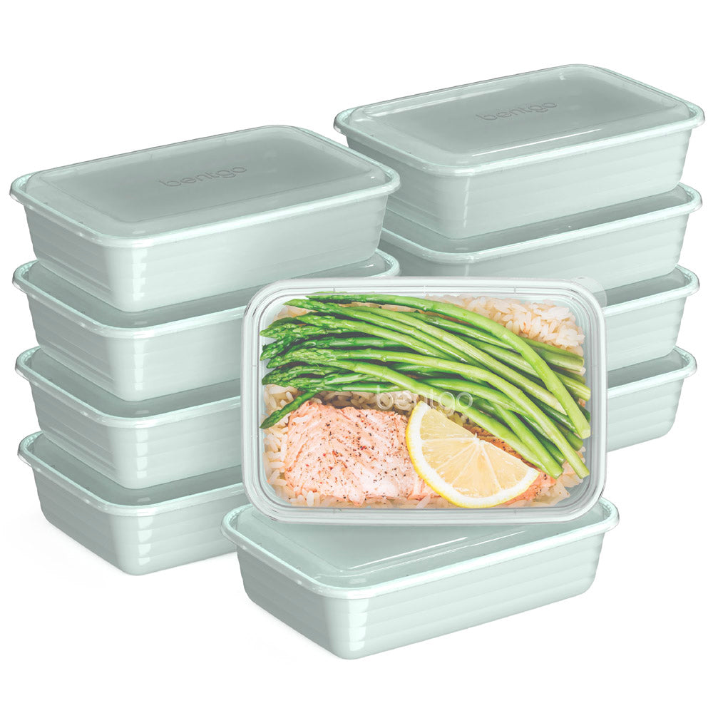 Food Storage Containers Plastic Clear Meal Prep Kitchen Lunch Organizer  Bins Sta