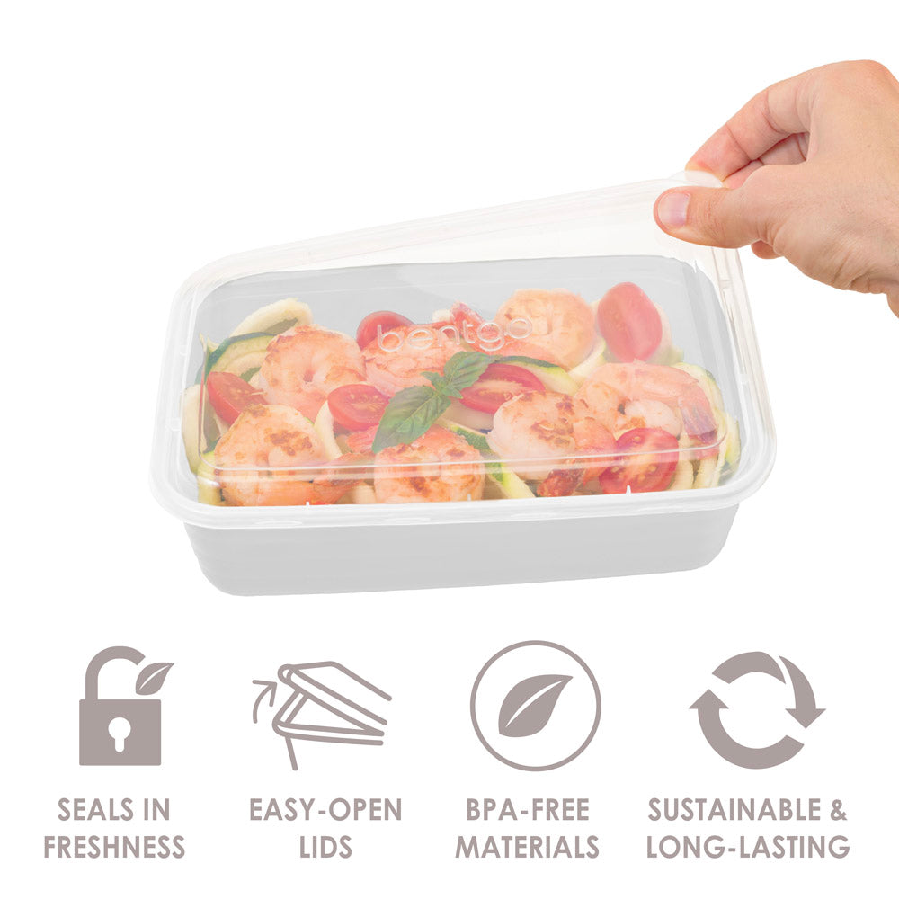 Bentgo® Prep 1-Compartment Containers seal in freshness, have easy-open lids, are made of BPA-free materials. They are sustainable and long-lasting.