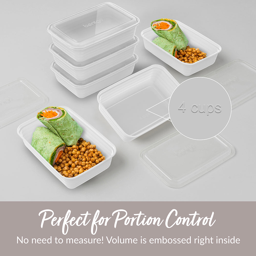 Bentgo® Prep 1-Compartment Containers are perfect for portion control. No need to measure! Volume is embossed right inside.