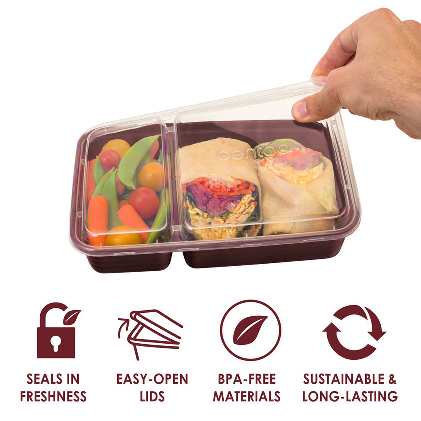 Bentgo® 2-Compartment Containers | Reusable Food Prep Containers