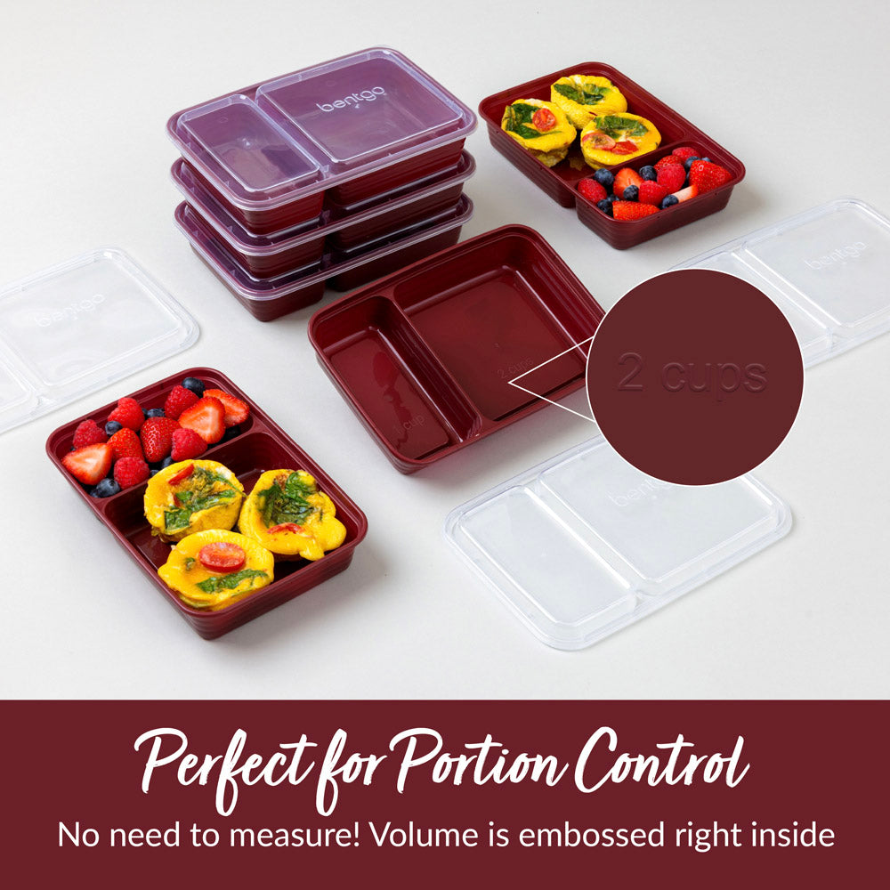 Bentgo® 2-Compartment Containers | Reusable Food Prep Containers