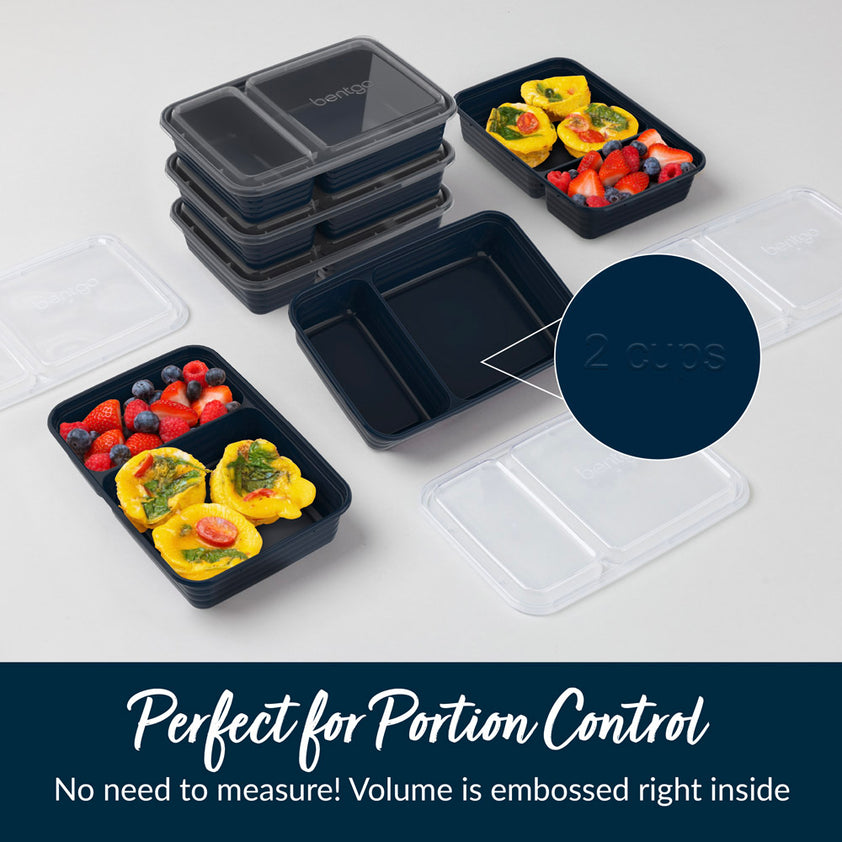 Bentgo® 2-Compartment Containers | Reusable Food Prep Containers