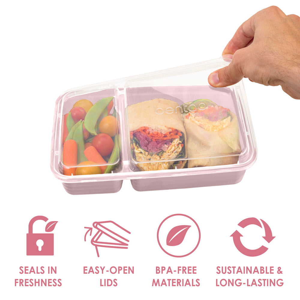 Healthy Reusable Meal Prep Containers Lunch Boxes 2 Compartment